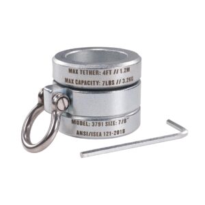 ergodyne squids 3791 sleever bar lock collar with tethering attachment point for tool lanyard, compatible bar size 7/8