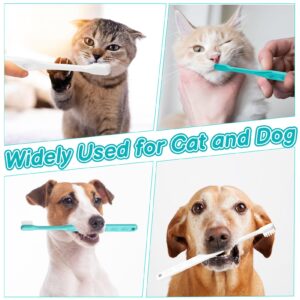 Guiqulai 100 Pcs Pet Toothbrush, Cat Toothbrush Dog Toothbrush Small Breed Dog Toothbrush Cat's Toothbrush for Cats, Puppies, and Small Breed Dogs Like Teacups, Chihuahuas