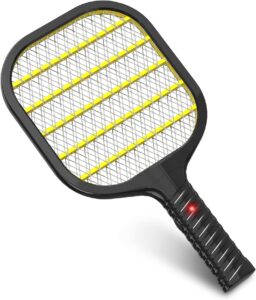 luojibie electric fly swatter, battery operated bug zapper racket, ultralight handheld mosquito killer for indoor & outdoor pest control