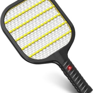 LUOJIBIE Electric Fly Swatter, Battery Operated Bug Zapper Racket, Ultralight Handheld Mosquito Killer for Indoor & Outdoor Pest Control