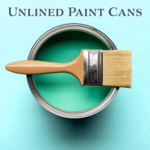 Cornucopia Gallon & Quart Paint Cans Combo Pack; Unlined Metal Cans w/ Lids / No Handle Style