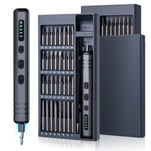 showpin mini electric screwdriver set: 70 in 1 small electronic tool kit precision power screwdriver - 5 torque setting led s2 bits for computer laptop pc repair