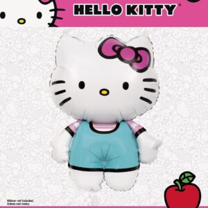 Large 25" Hello Kitty Balloon | Hello Kitty Birthday Decorations and Party Supplies | Sticker | Officially Licensed