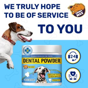 Dog Teeth Cleaning | Dental Powder with Dog Probiotics for Digestive Health | Dog Breath Freshener | Plaque Off Powder Dog & Puppies | Dog Dental Powder with Valerian Flavor | 100 G