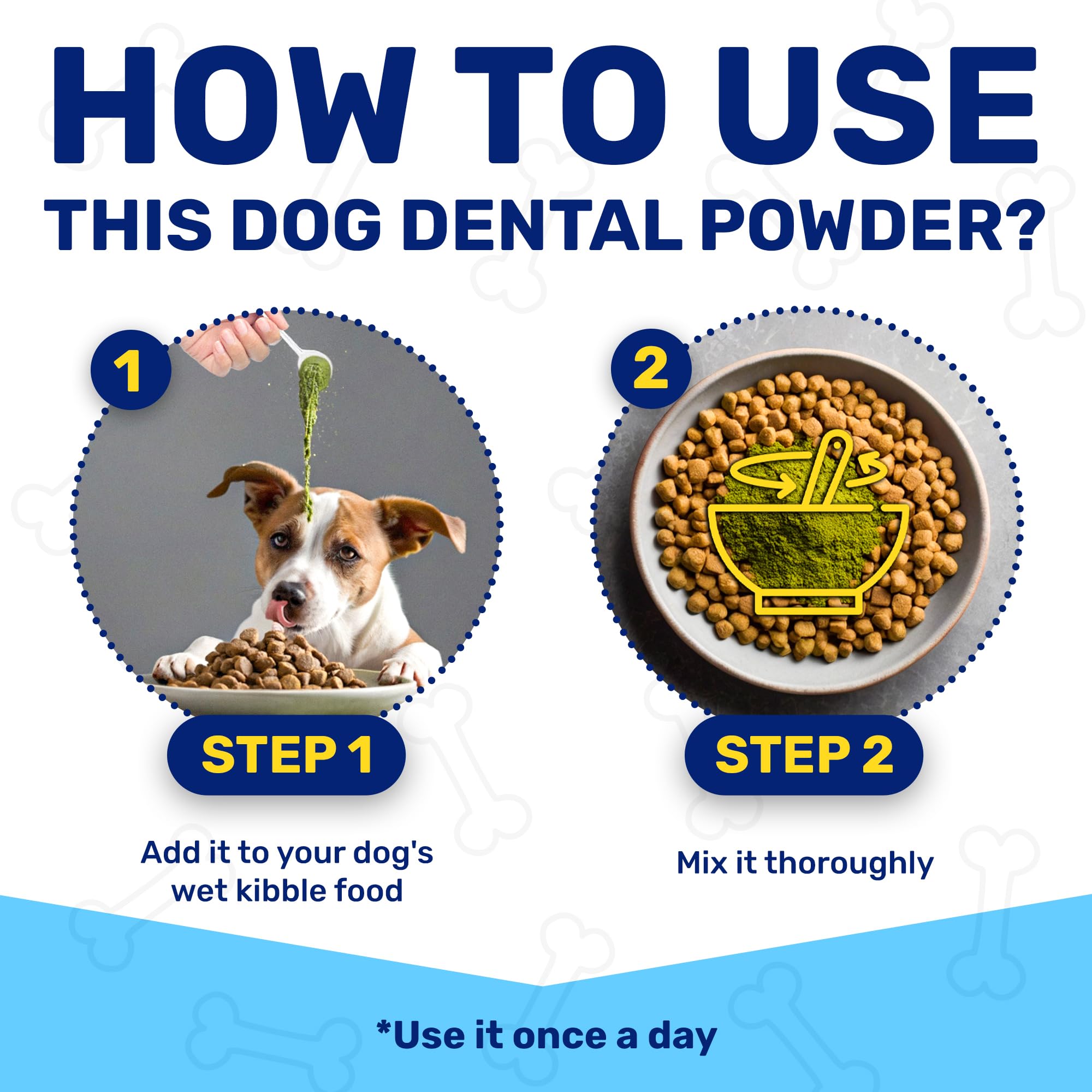 Dog Teeth Cleaning | Dental Powder with Dog Probiotics for Digestive Health | Dog Breath Freshener | Plaque Off Powder Dog & Puppies | Dog Dental Powder with Valerian Flavor | 100 G