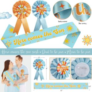 Here Comes the Son Baby Shower Decorations for Boy, Sun Theme Baby Shower Decoration, Boho Sun Baby Shower Party Supplies, It's A Boy Gender Reveal Décor, Retro Sun You Are My Sunshine Baby Shower