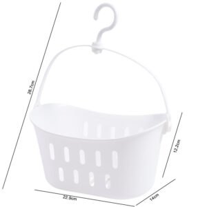 Generic Plastic Hanging Shower Storage Basket Bathroom Organizing Basket with Hook Bathroom Sundries Holders Kitchen Cabinet Organizer Basket, ATMB23A23/DFHF