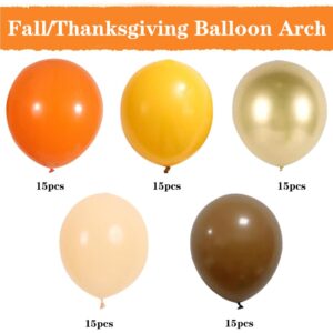 Fall Balloons Thanksgiving Balloons Balloons Orange Yellow Gold Balloons Autumn Theme Decorations for Baby Shower Birthday Wedding Bridal Boys Girls Thanksgiving Party Decor