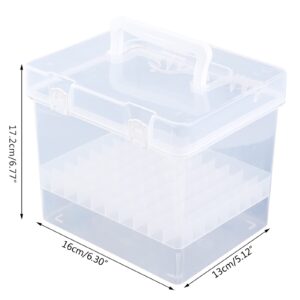 HEYXI 80 Slots Marker Pen Organizer Clear Plastic Carrying for Case Handheld Storage Box Waterproof for Paint Pens s Mar