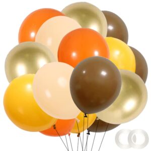 Fall Balloons Thanksgiving Balloons Balloons Orange Yellow Gold Balloons Autumn Theme Decorations for Baby Shower Birthday Wedding Bridal Boys Girls Thanksgiving Party Decor