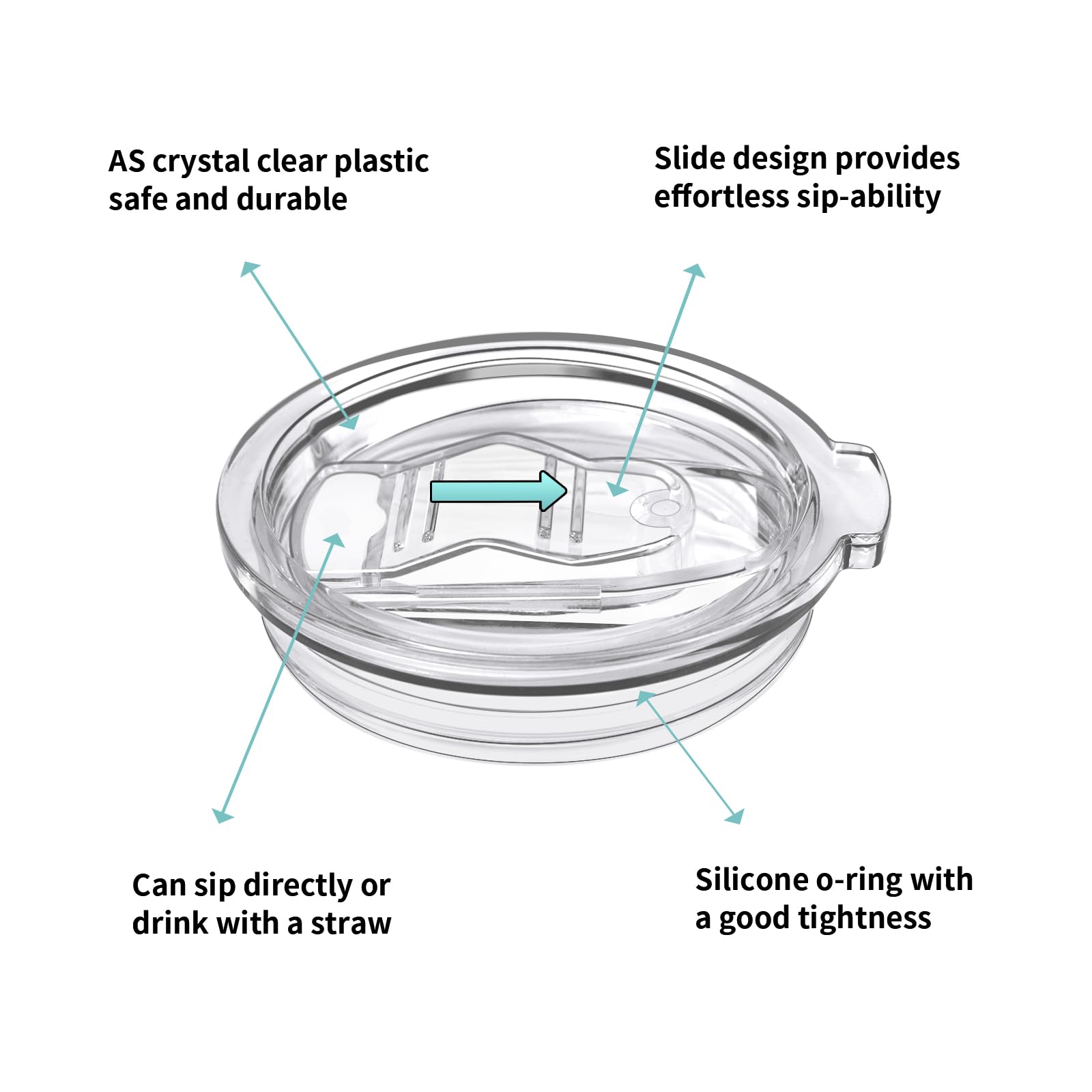 UXIETIN 16oz Replacement Lid Compatible with Corkcicle Travel Coffee Tumbler,Spill Proof Double Sealing Lid Replacement Compatible with 16oz Corkcicle Accessories