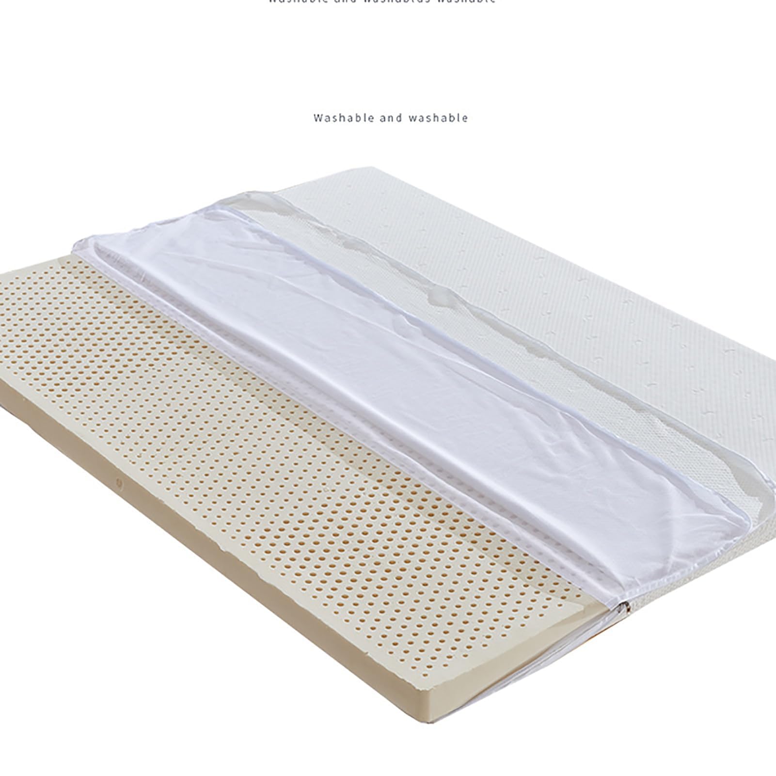 BIRJXVTO 1" Extra-Firm Natural Latex Organic Breathable and Comfortable, Durable and Not Easy to Collapse, Mattress Topper, Natural Latex Mattress,2.5cm,180x200cm