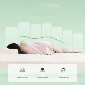 BIRJXVTO 1" Extra-Firm Natural Latex Organic Breathable and Comfortable, Durable and Not Easy to Collapse, Mattress Topper, Natural Latex Mattress,2.5cm,180x200cm