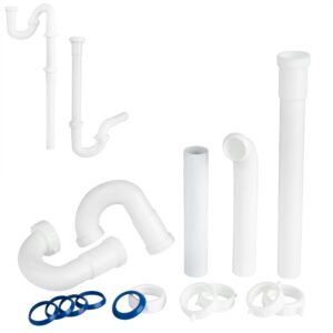 bathroom sink drain kit,1-1/4” sink drain kit for most bathroom sink drain repair kit and kitchen sink drain kit,1-1/4” p trap or s trap sink plumbing kit,sink pipe replacement kit