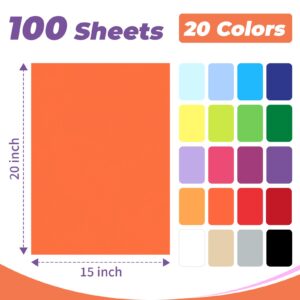 Simetufy 100 Sheets Tissue Paper for Gift Bags, 20 Colors 15 x 20 Inch Art Tissue Paper Bulk, Gift Wrapping Tissue Paper for Crafts, Holiday, Birthday, Halloween, Christmas and DIY Project