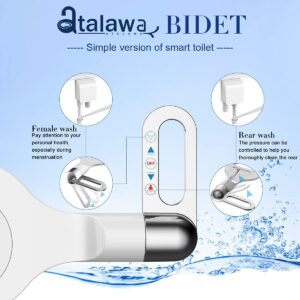 Bidet Toilet Seat Attachment Ultra Slim Bidet With Self Cleaning Dual Nozzle Adjustable Water Non Electric Bidet Fresh Water Spray for Sanitary and Feminine Wash - 2pack