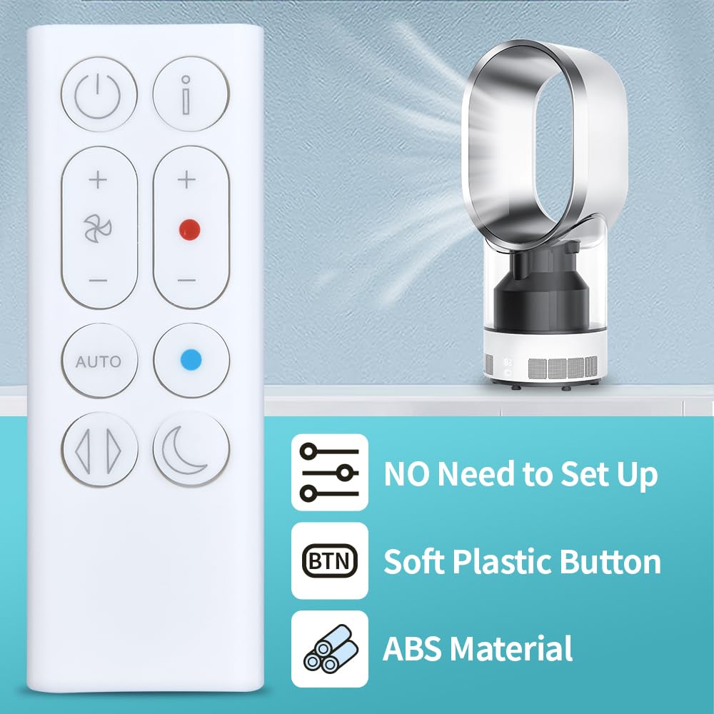 New Replacement Fan Remote Control Compatible for Dyson Purifier Hot+Cool™ Gen 1 Fan Heater HP10