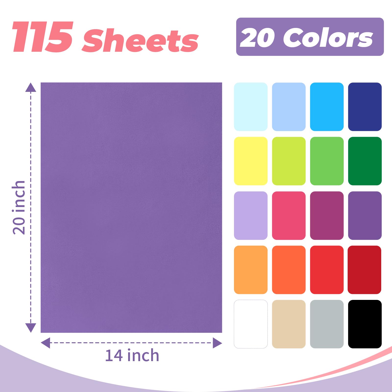 Simetufy 115 Sheets Tissue Paper for Gift Bags, 20 Colors 14 x 20 Inch Art Tissue Paper Bulk, Gift Wrapping Tissue Paper for Crafts, Holiday, Birthday, Halloween, Christmas and DIY Project