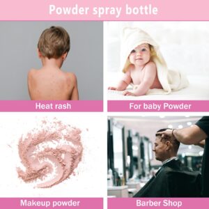 2 Pcs 50ML Empty Powder Spray Bottle, Glitter Duster Sprayer, Portable Travel Spray Bottle, Barber Spray Bottle, Dry Spray Bottle for Cakes, Crafts, Dry Cleaning Powder, Glitter, Skin Care