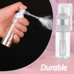 2 Pcs 50ML Empty Powder Spray Bottle, Glitter Duster Sprayer, Portable Travel Spray Bottle, Barber Spray Bottle, Dry Spray Bottle for Cakes, Crafts, Dry Cleaning Powder, Glitter, Skin Care