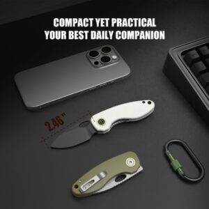 Vosteed Pocket Knife Folding Knife: 2.46" EDC Knife for Men Small Pocket Knives for Men Women Gifts Sharp Cool Pocket Knife with Clip Sandvik 14C28N Blade G10 Handle - Mini Acorn