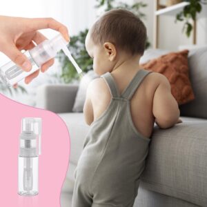 2 Pcs 50ML Empty Powder Spray Bottle, Glitter Duster Sprayer, Portable Travel Spray Bottle, Barber Spray Bottle, Dry Spray Bottle for Cakes, Crafts, Dry Cleaning Powder, Glitter, Skin Care