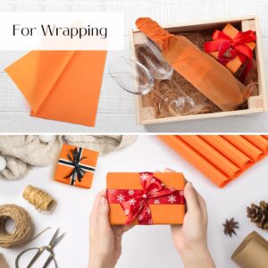 KESOTE Orange Tissue Paper for Gift Bags, 14" x 20" Wrapping Paper Bulk Tissue Paper for Crafts, Packaging, Gift Wrap, Christmas, Holidays - 60 Sheets