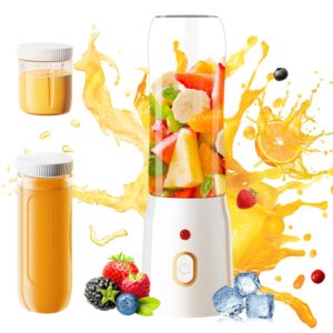 personal size blender for shakes and smoothies,15.6 oz portable blender with 10 blades,rechargeable mixers fresh fruit juicers,multifunctional blender with 2 cups,for travel,sports,outing vf23