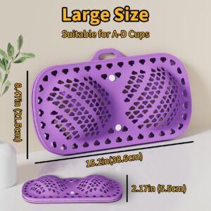 Bra Washing Bags for Laundry, Silicone Lingerie Bags for Washing Delicates Laundry Bag, Underwear Washing Bag Dryer Bra Protector With Zipper for Women Laundry Storage, Purple (32A to 38D Cups)