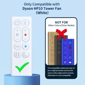 New Replacement Fan Remote Control Compatible for Dyson Purifier Hot+Cool™ Gen 1 Fan Heater HP10