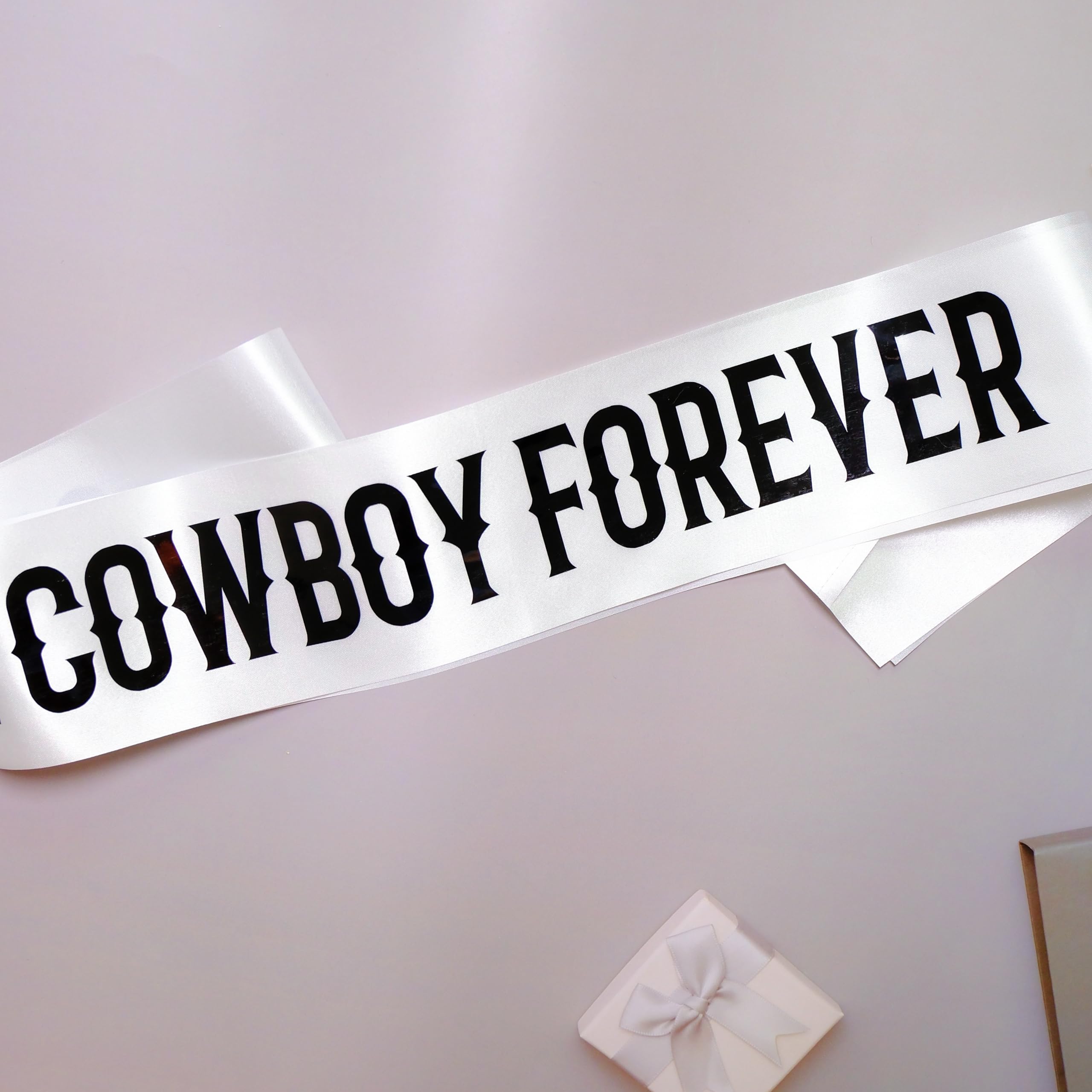 Decorit Same Cowboy Forever Sash, Bachelorette Party Decorations, Bride to be, Gag Gift, Cowgirl, Last Rodeo, Getting Hitched, Country Theme Nash Bash, margs and matrimony bachelorette, White