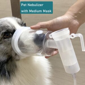 Canine Nebulizer Cup and Inhaler Mask for Cats and Dogs, Oxygen Mask for Pets (Not Including Nebulizer Machine) (M)