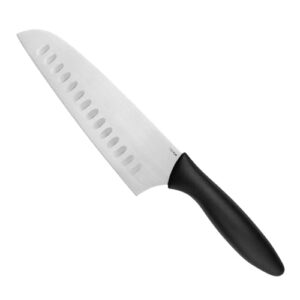 Kershaw 6.5-Inch Santoku Knife - Japanese Style All-Purpose Kitchen Knife with Granton Blade, Razor Sharp Stainless Steel, Ergonomic Handle, Includes Sheath