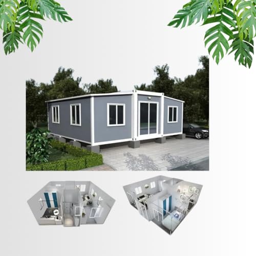 20FT tiny prefab house, Standard butterfly container with 2bedroom and 1 Full Equiped Bathroom and Kitchen, mini houses to live in, folding house, expandable tiny house, mobile home