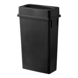 mix.home 23 gallon black slim rectangular trash can with lid restaurant trash can commercial trash can tall plastic trash can industrial trash can square trash cans with drop shot lid