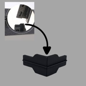 EMALPE Whalen Post Insert Corner Connector for Shelving Costco (8 Units), Black