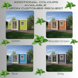 20FT tiny prefab house, Standard butterfly container with 2bedroom and 1 Full Equiped Bathroom and Kitchen, mini houses to live in, folding house, expandable tiny house, mobile home