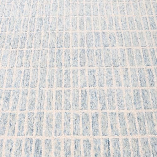 Capitola Hand-Tufted Wool Area Rug, Living Room deocr PB Modern Designer Carpet, (Sky Blue, 8x10 feet)