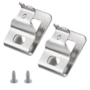 2pcs belt clips for dewalt 304 stainless steel drill tool clips hook kit,dewalt belt clips,with screws for dewalt n268241 fit for 20v power tools dcd980 dcd980l2