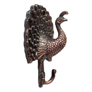 peacock wall hook coat hanger entryway wall hook kitchen versatile hook decorative hook antique copper (antique copper)