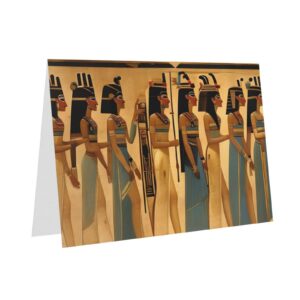 QHWLR Women In Ancient Egypt Print Greeting Card For Birthday Wedding Party Invitation Appreciation Cards For