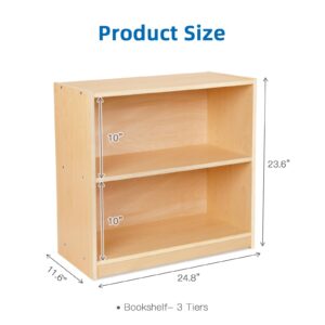 OOOK Montessori Bookshelf and Toy Storage, Compact Toddler Bookshelf for Kids in Small Space, Wooden Storage Cabinet Shelves and Kids Bookcase for Classroom, Kindergarten, Kids Room, Playroom.