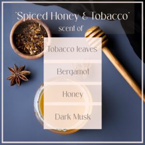 Spiced Honey & Tobacco Scented Candle for Home – Handcrafted in USA – Aroma Candle for Relaxing, Best Birthday Gift, Boyfriend Gift, Dad & Friend Gift – Natural Soy Wax Scented Candles for Women & Men