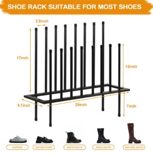 Boot Rack Shoe Cabinet Metal Shoe Rack for Closet Shoe Organizer for Closet for 8 Pairs Free Standing Shoe Racks Shoe Cabinet Storage for Entryway Bedroom, Patio Outdoor, Hallway large Boot Tray