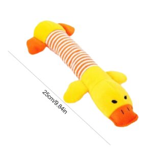 Puppy Plush Duck - Pet Squeaky Playtinhg - Crinkly Dog Toy, Squeaking Dog Plushie | Duck Shaped Teething Toy with Sound, Pet Dentals Care, Breed Specific Chew Toy for Dogs Puppies Aggressive Chewers