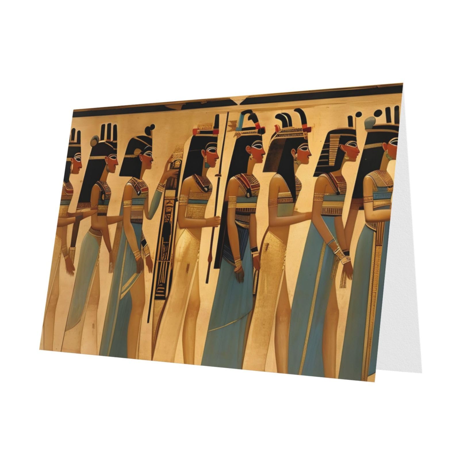 QHWLR Women In Ancient Egypt Print Greeting Card For Birthday Wedding Party Invitation Appreciation Cards For