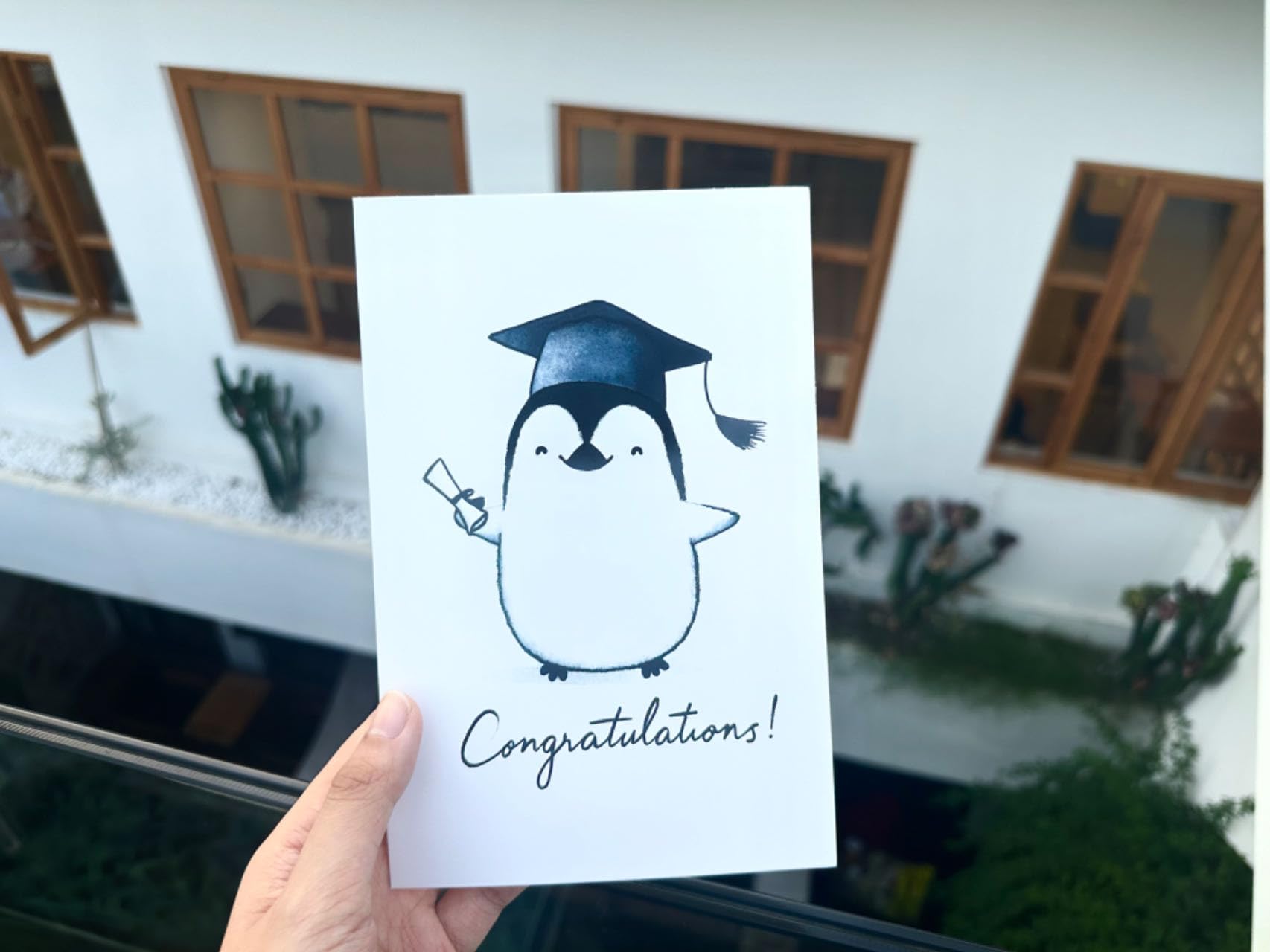 VIXPLE Funny Graduation Card, Congrats on Your New Diploma Pun Card, Cute Graduation Card for Him/Her (3), GOLD