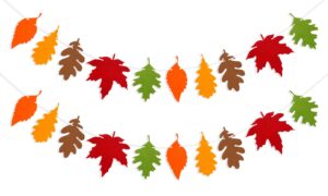 vilifever felt fall maple leaves garland banner for fall thanksgiving mantle decorations, autumn home farmhouse decor maple leaf hanging streamer for fall wedding birthday party supplies