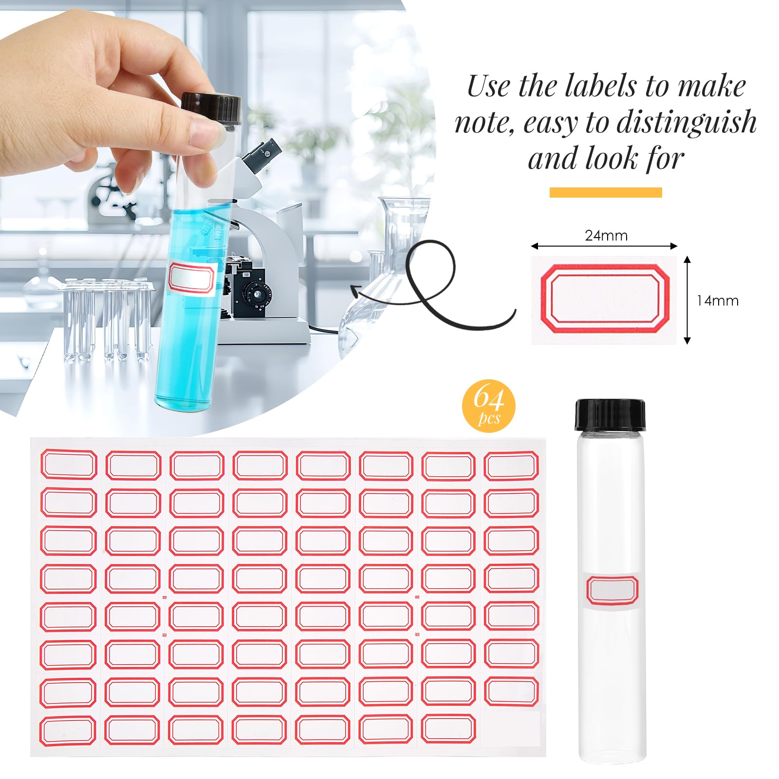 Cadbibe 50ml Clear Glass Vials with Screw Caps and Plastic Stoppers, Small Liquid Sample Glass Test Tubes, Leak-Proof Glass Bottles, 25PCS