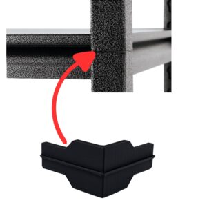 EMALPE Whalen Post Insert Corner Connector for Shelving Costco (8 Units), Black